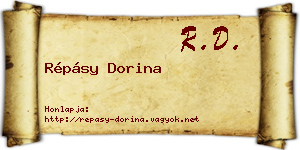 Répásy Dorina névjegykártya